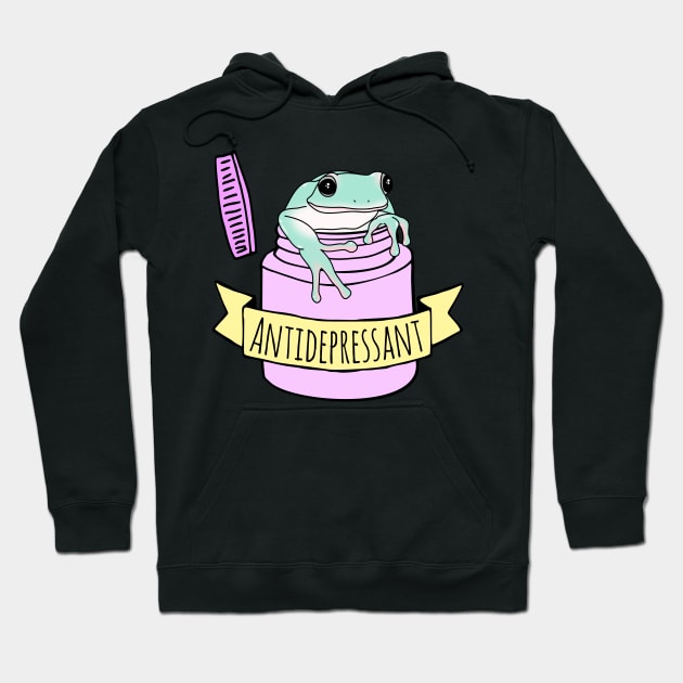 Antidepressant White Tree Frog Hoodie by FandomizedRose